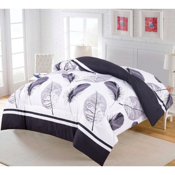 Pilota Matlasata 200x230 cm, Lila-Alb, pene,  PPL-008