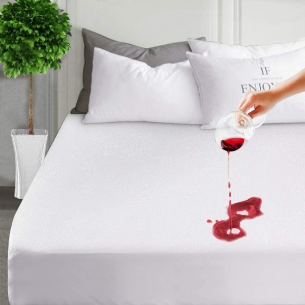 Husa pat impermeabila, 160x200cm, Alb, HPI-002