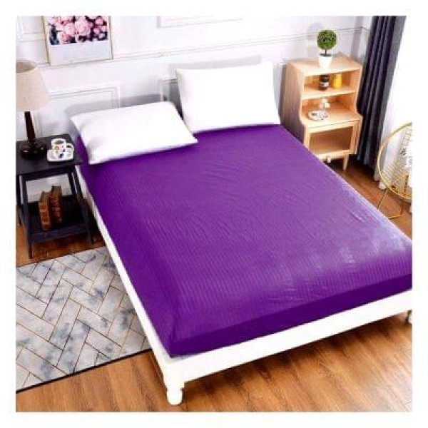 Cearșaf cu elastic 180x200 cm din damasc finetat–violet LFD-001