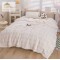 Pătură Cocolino cu blăniță 200x230 cm – moale, călduroasă și premium - Crem, model romburi, PBC-041