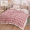Pătură Cocolino cu blăniță 200x230 cm – moale, călduroasă și premium - Roz, model romburi, PBC-047