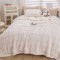 Pătură Cocolino cu blăniță 200x230 cm – moale, călduroasă și premium - Crem, model romburi, PBC-041