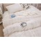 Pătură Cocolino cu blăniță 200x230 cm – moale, călduroasă și premium - Crem, model romburi, PBC-041