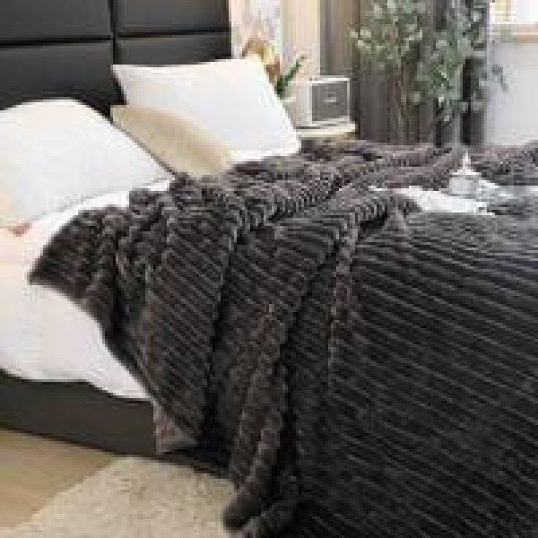 Patura Pufoasa COCOLINO GROFATA 200 x 230 cm, Gri-inchis, PGC-018