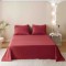 Set Lenjerie de Pat, Bumbac Tip Jacquard Finetat, 6 Piese, Rosu, LDJ-013
