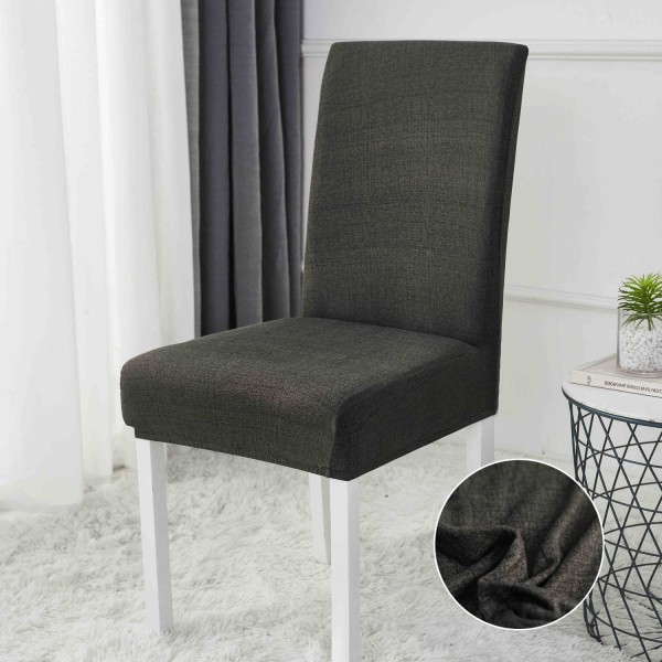 Set 6 huse universale pentru scaun, Gri inchis, HSJ-017