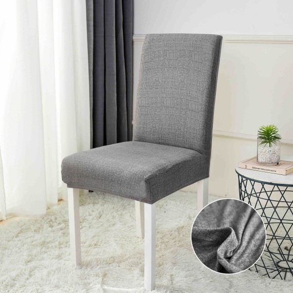 Set 6 huse universale pentru scaun, Gri deschis, HSJ-016