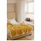 Patura Cocolino cu Blanita, Model Tricotat, Pat 2 Persoane, 200x230 cm, Galben, PCT-006