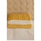 Patura Cocolino cu Blanita, Model Tricotat, Pat 2 Persoane, 200x230 cm, Galben, PCT-006