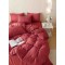 Set Lenjerie de Pat, Bumbac Tip Jacquard Finetat, 6 Piese, Rosu, LDJ-013