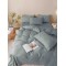 Set Lenjerie de Pat, Bumbac Tip Jacquard Finetat, 6 Piese, Gri, LDJ-052