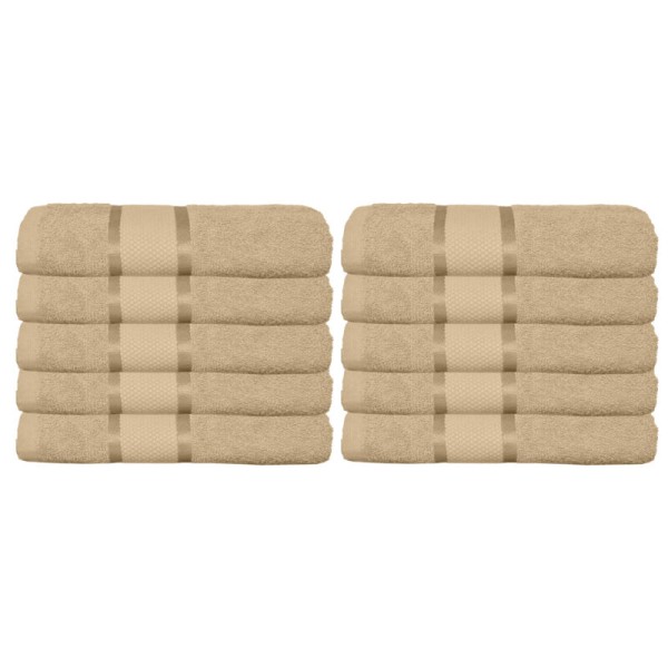 Set 10 Prosoape, Bumbac 100%, 50×90 cm,400g, Cappuccino, PCG-009