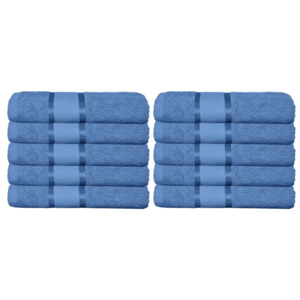 Set 10 Prosoape, Bumbac 100%, 50×90 cm,400g, Blue, PCG-003