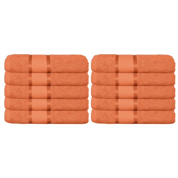 Set 10 Prosoape, Bumbac 100%, 50×90 cm,400g, Portocaliu, PCG-012
