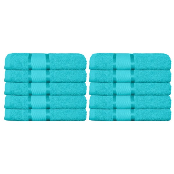 Set 10 Prosoape, Bumbac 100%, 50×90 cm,400g, Turquoise, PCG-007