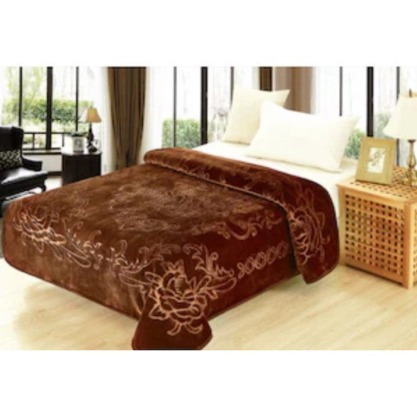 Patura Cocolino dubla si pufoasa perfecta pentru sezonul rece 160 x 220 cm, Maro, PCSU-03